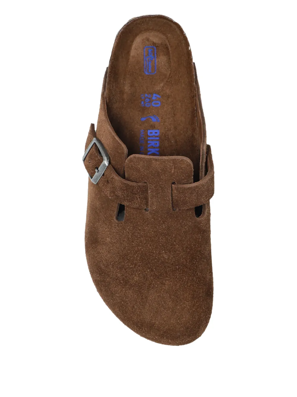 Birkenstock Boston suède sandalen Bruin