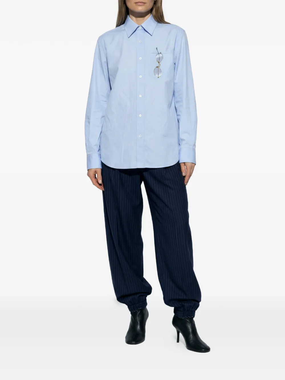 Moschino pinstripe trousers - Blauw