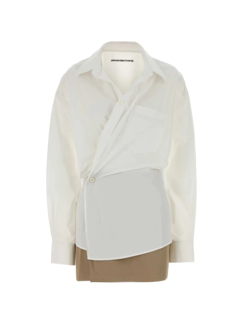 Alexander Wang wrap-shirt mini dress - Bianco