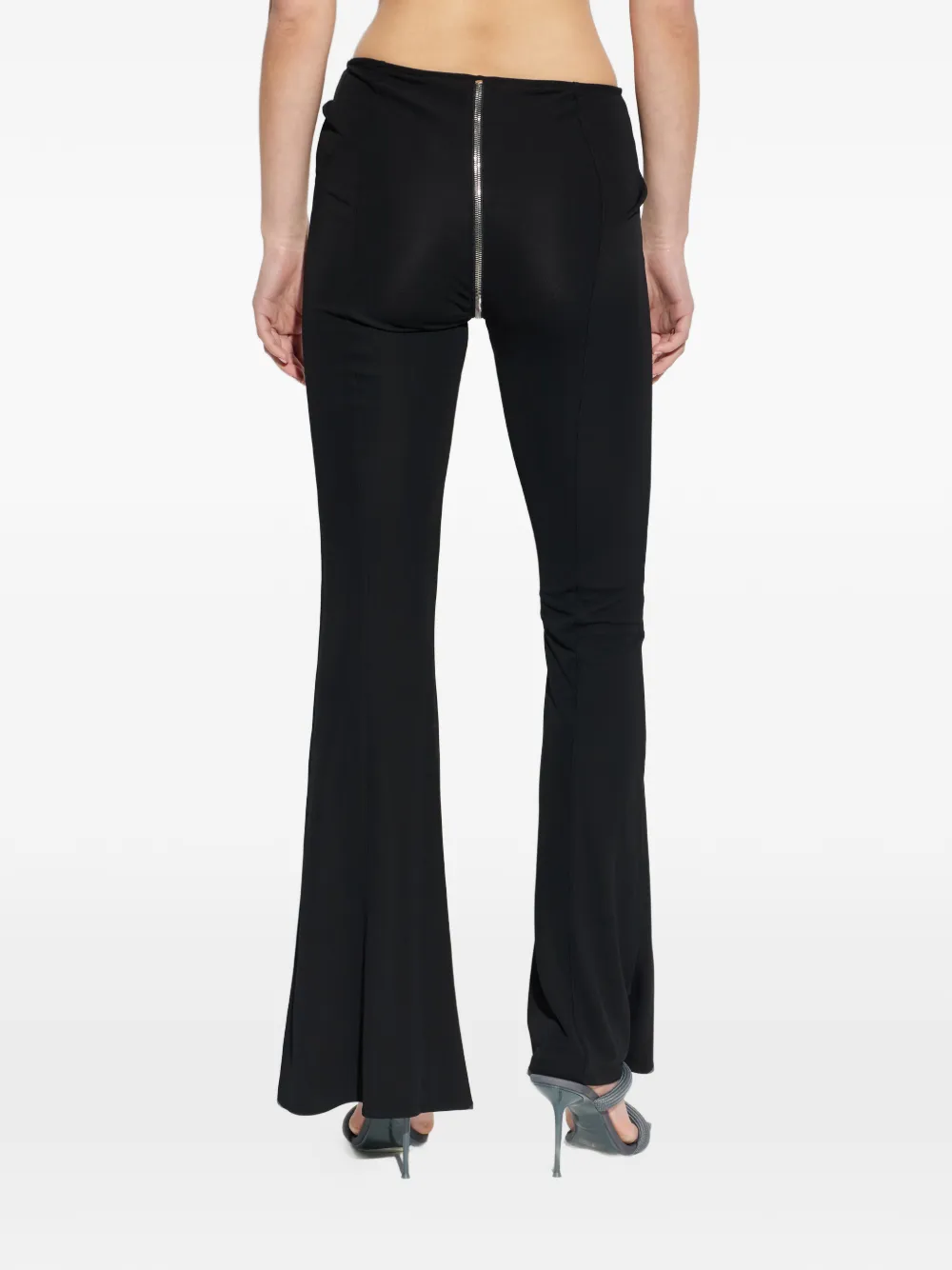 Alexander Wang Mid-waist jersey broek met rits Zwart