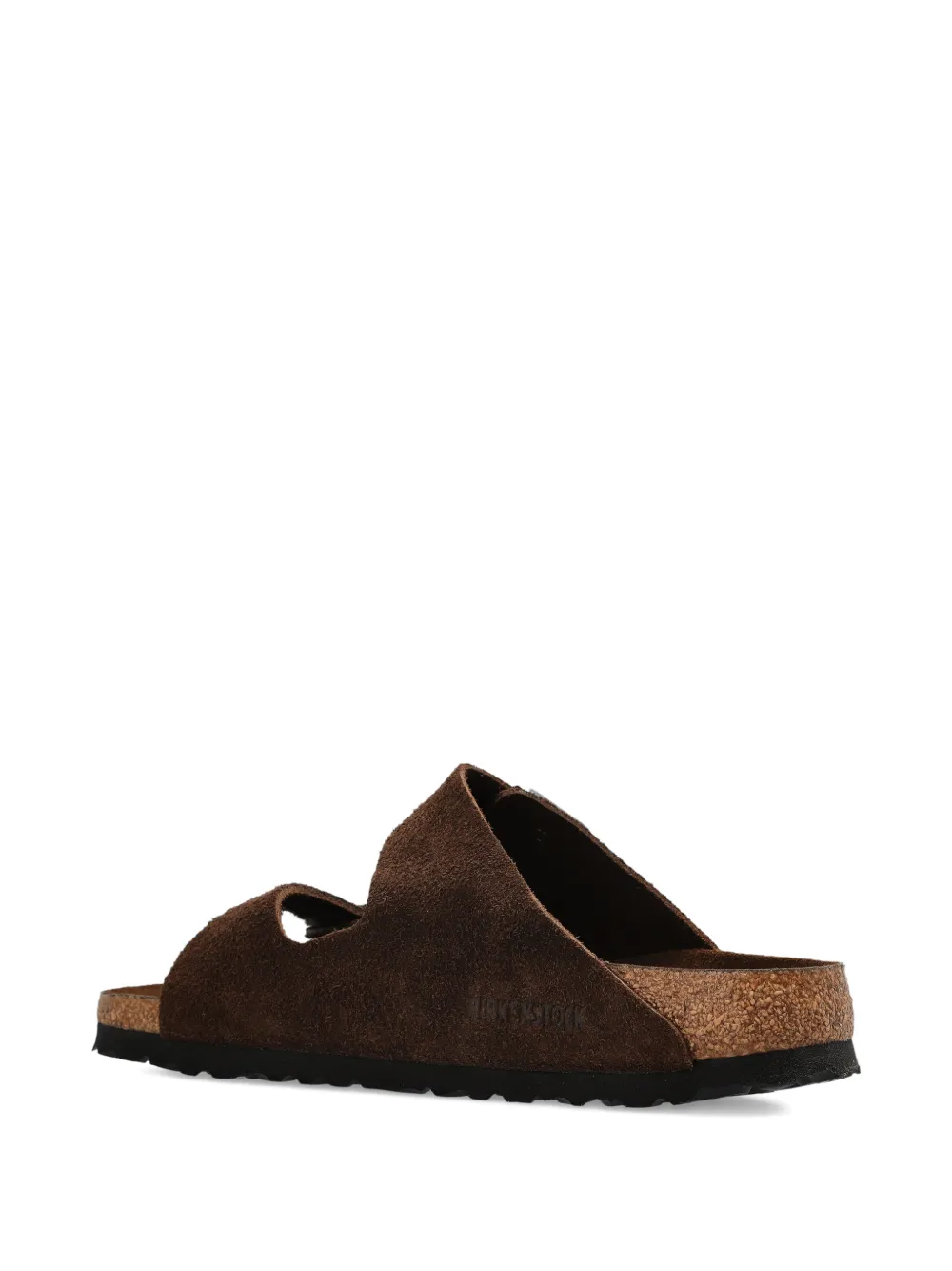 Birkenstock Arizona suède sandalen met gesp Bruin