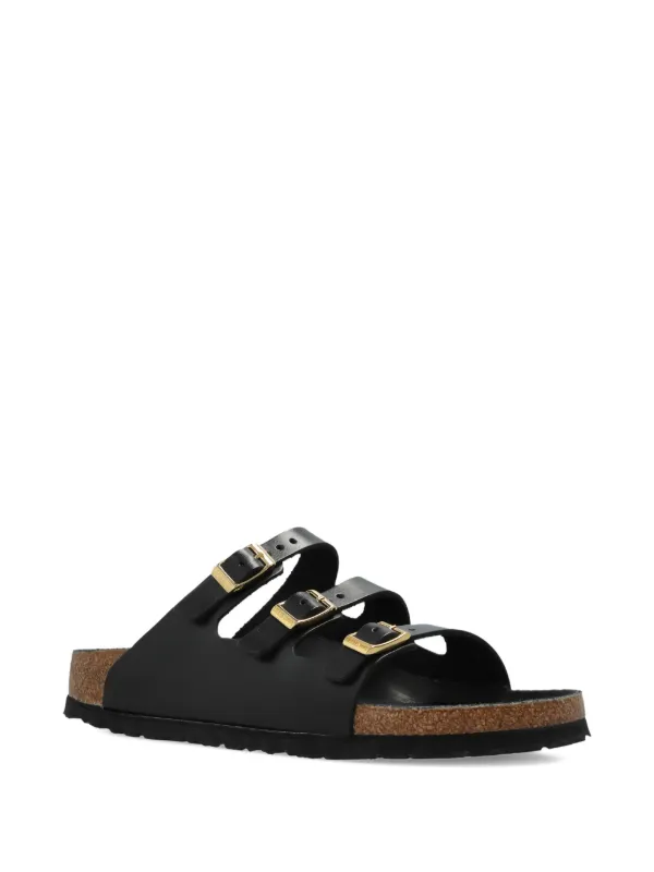 Birkenstock Florida D-Buckle Exquisite Sandals | Black | FARFETCH
