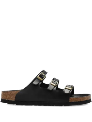 Birkenstock Florida triple-strap Platform Sandals | Black | FARFETCH