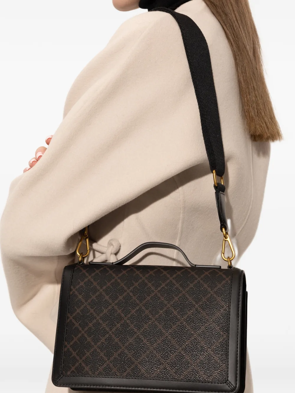 By Malene Birger Loennas patterned shoulder bag - Bruin