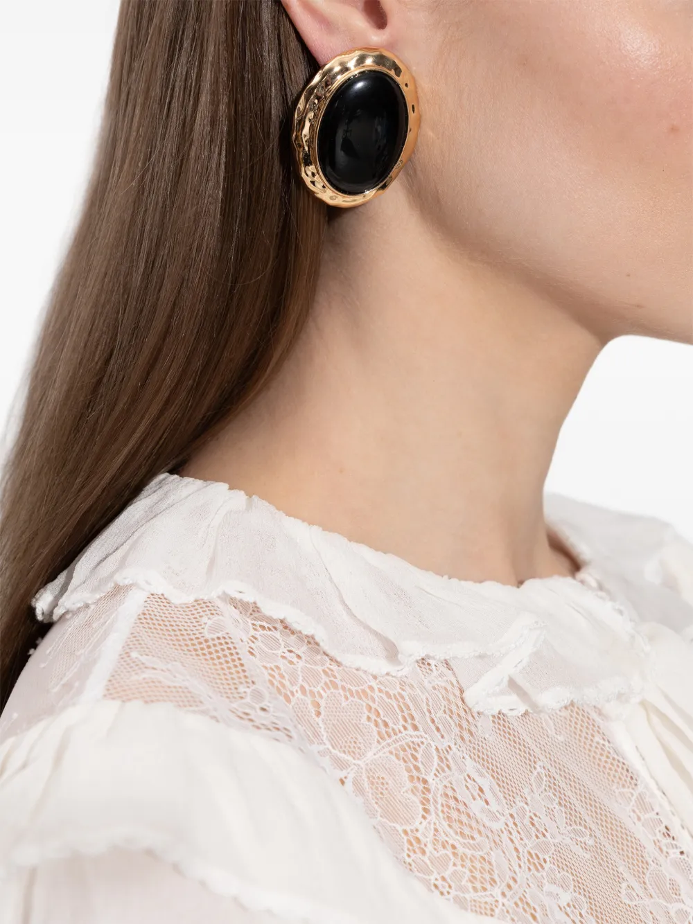 Self-Portrait Oorbellen met stenen - Goud