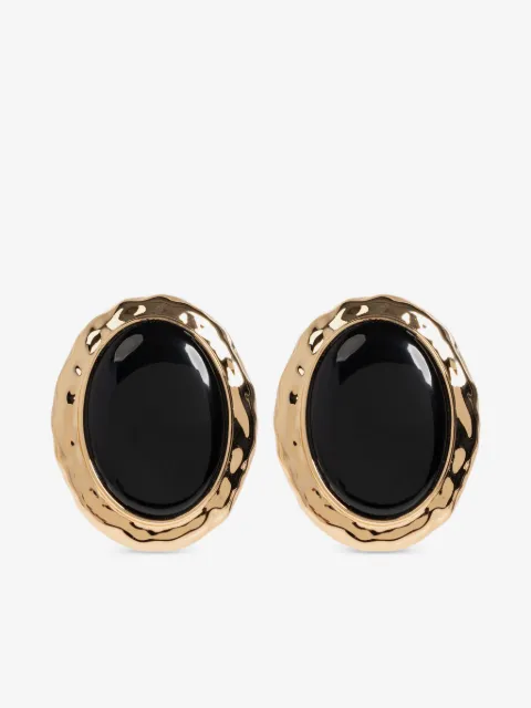 Self-Portrait stone-inlay earrings