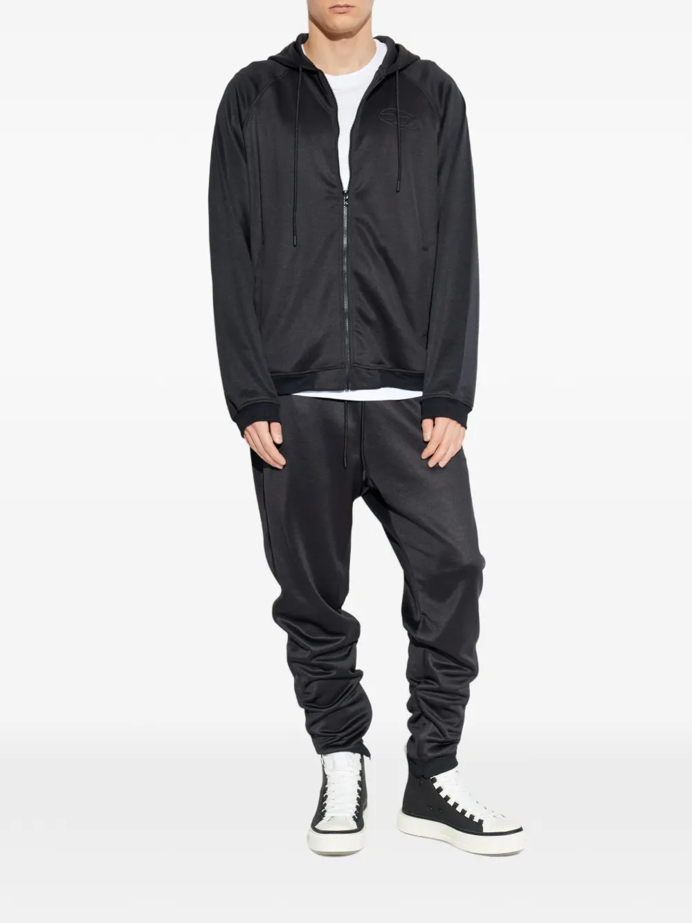 Diesel logo-embroidered track pants - Zwart