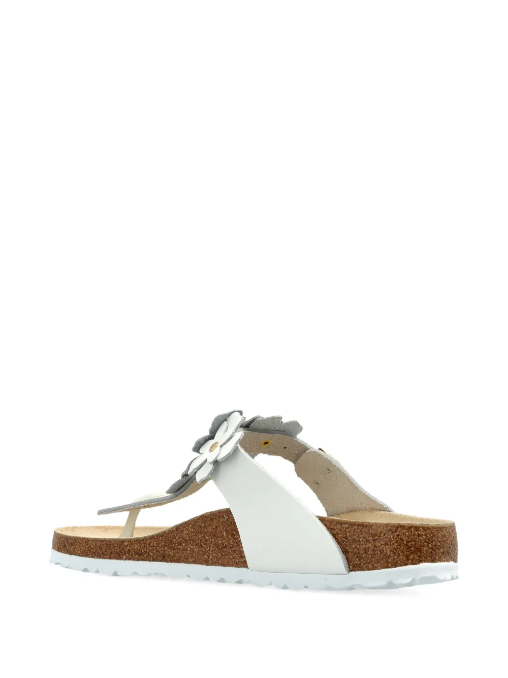 Birkenstock Gizeh sandalen verfraaid met bloemen Wit