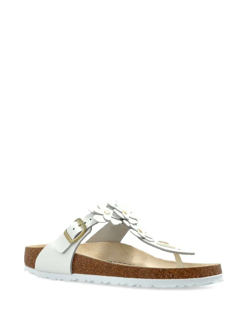 Birkenstock Gizeh sandalen verfraaid met bloemen Wit