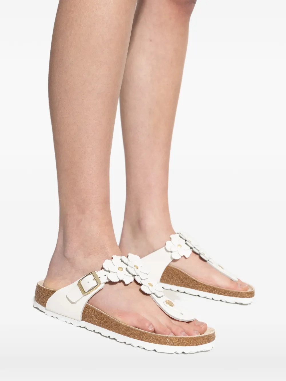 Birkenstock Gizeh flower-embellishment Sandals | White | FARFETCH ZA