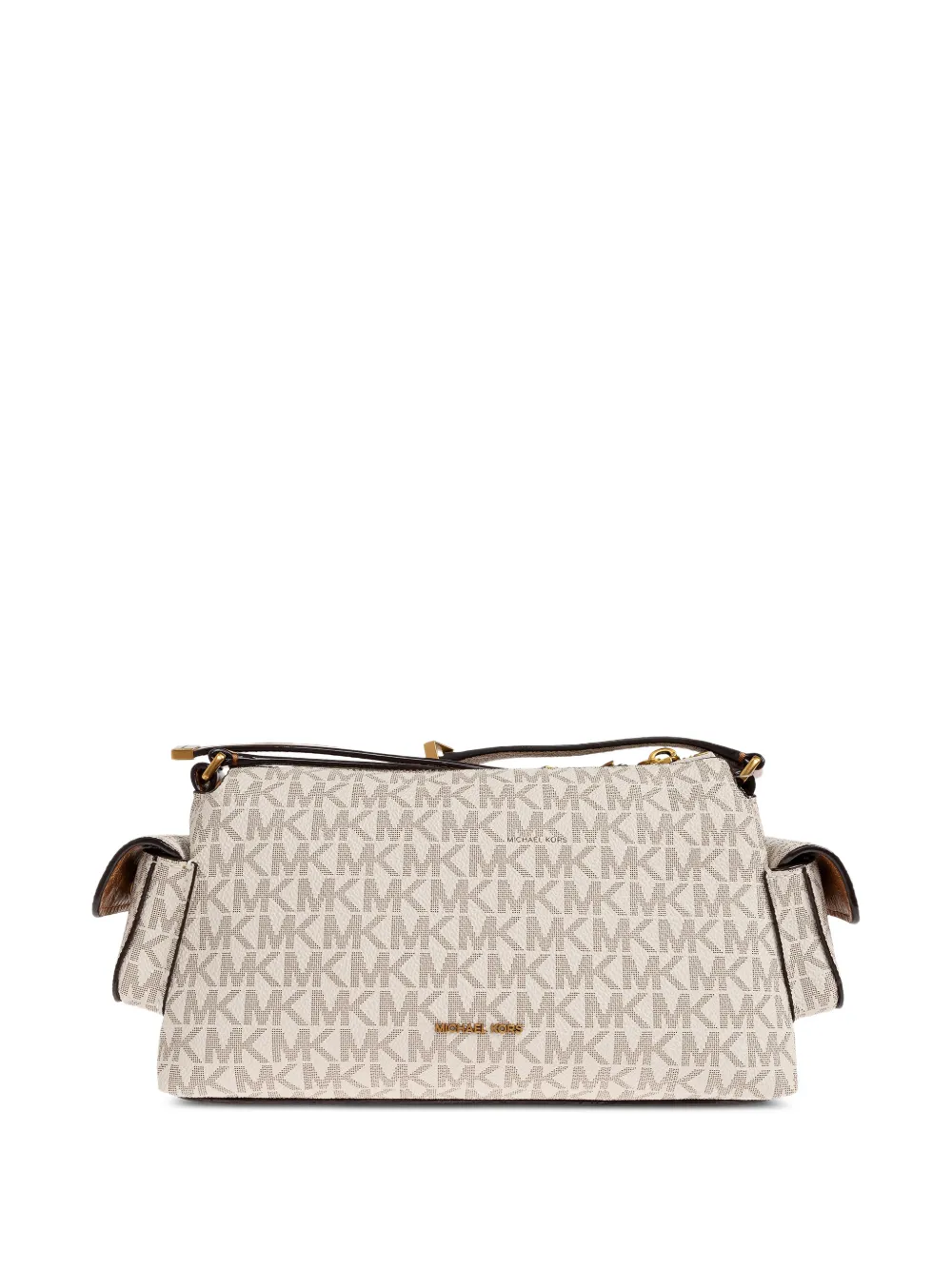 Michael Kors Dakota schoudertas met monogram-print Beige