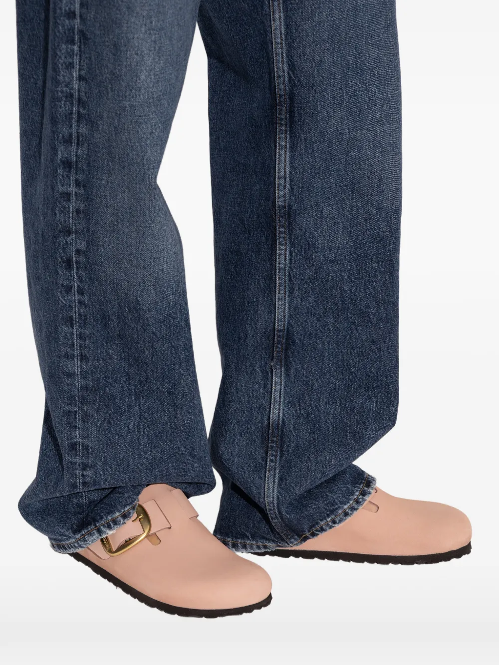 Birkenstock Boston Big klompen met gesp Roze