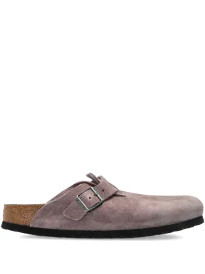 Birkenstock Sandália Boston De Camurça | Cinza | FARFETCH BR