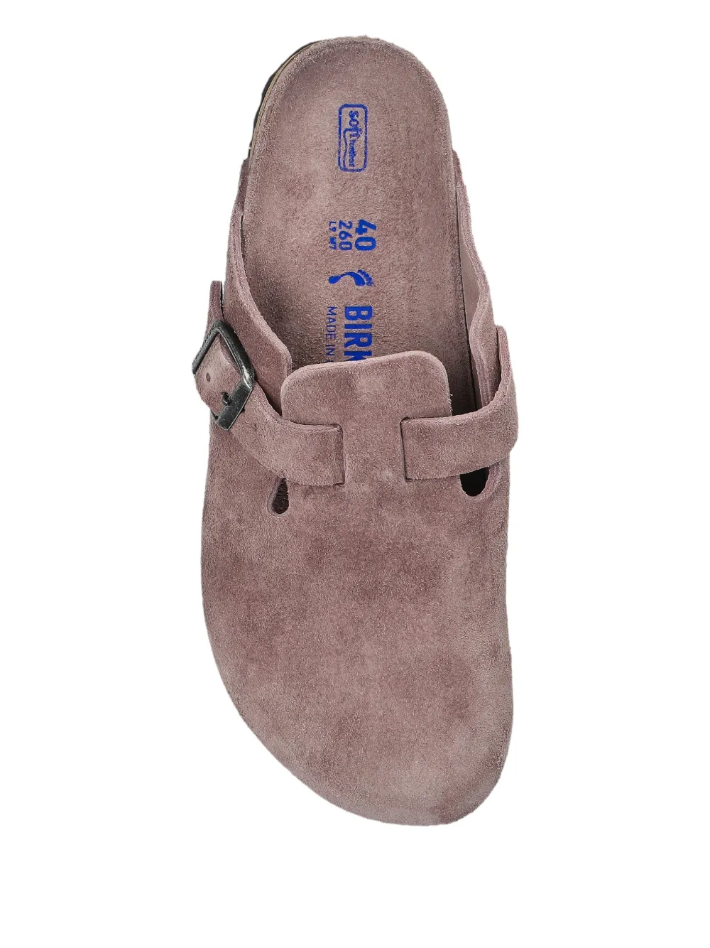 Birkenstock Arizona suède muiltjes met gesp Roze