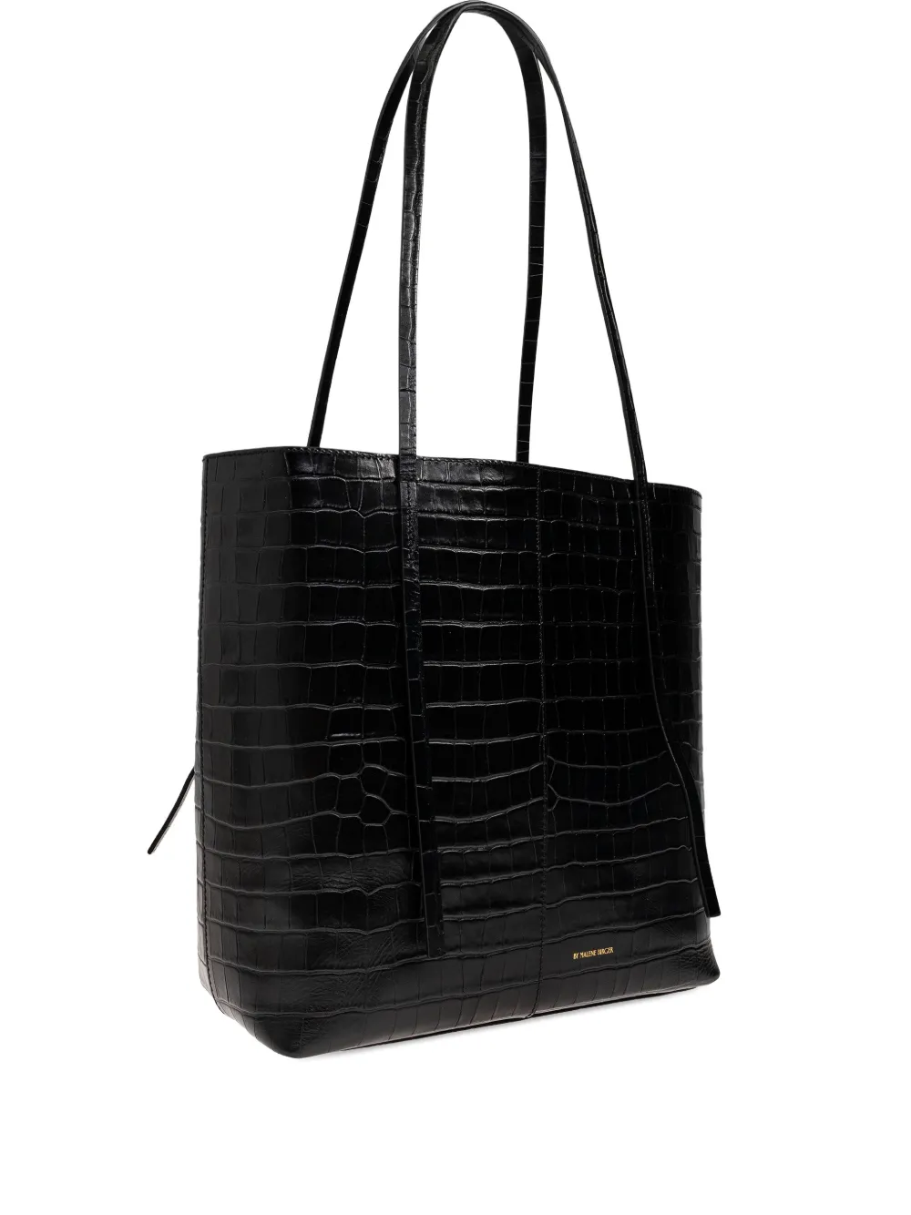 By Malene Birger Abilso Croc-embossed Tote Bag In Black
