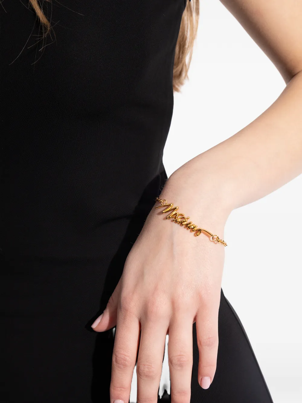 Moschino logo bracelet - Goud