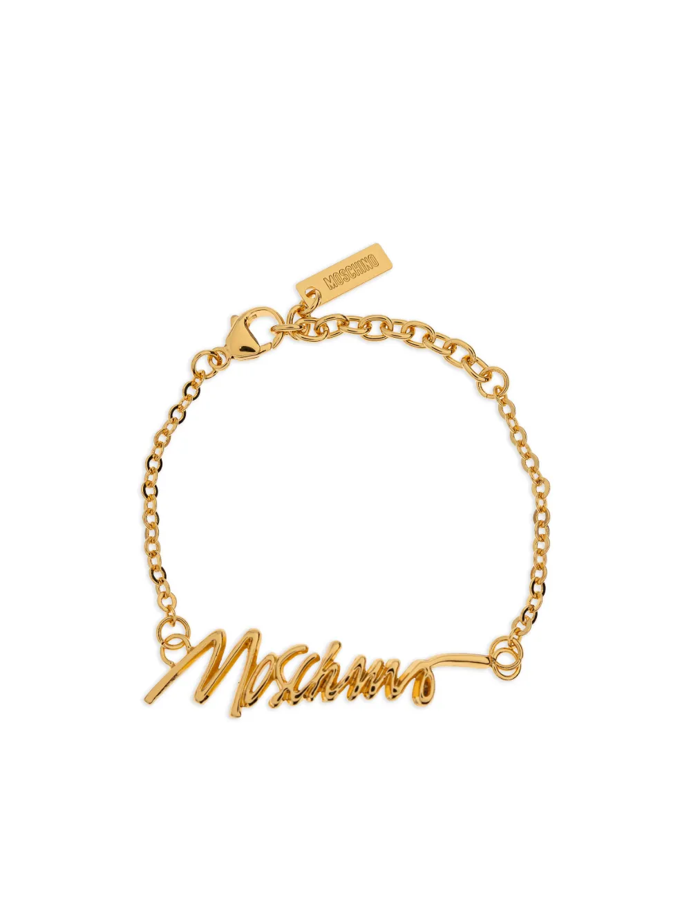 Moschino logo bracelet - Gold