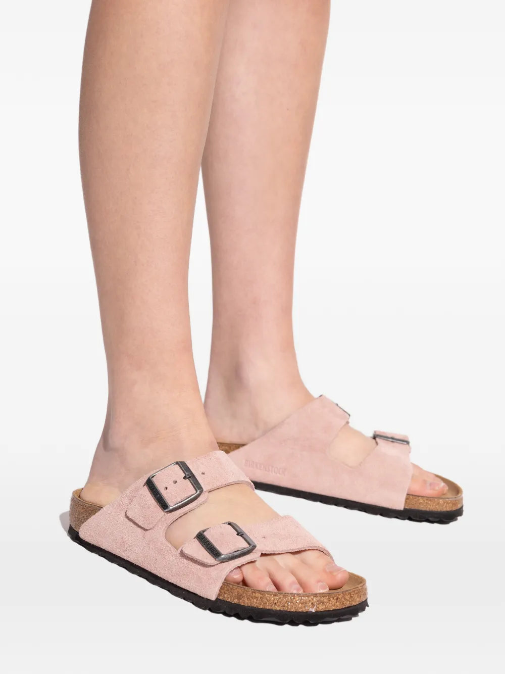 Birkenstock Arizona sandalen met gesp Roze