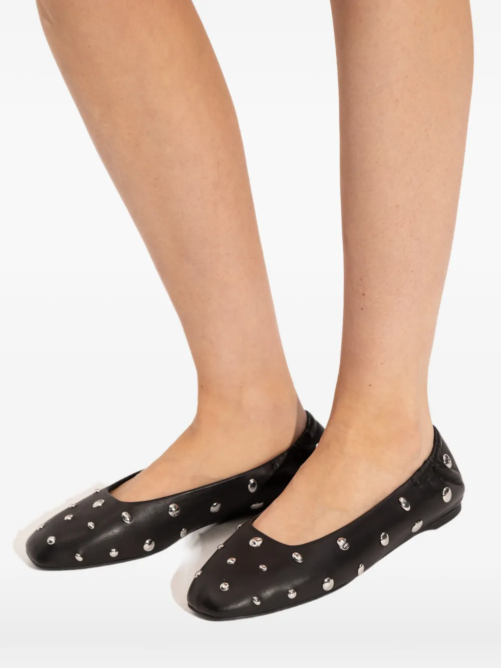Kate Spade Halo stud-embellished ballet flats Zwart