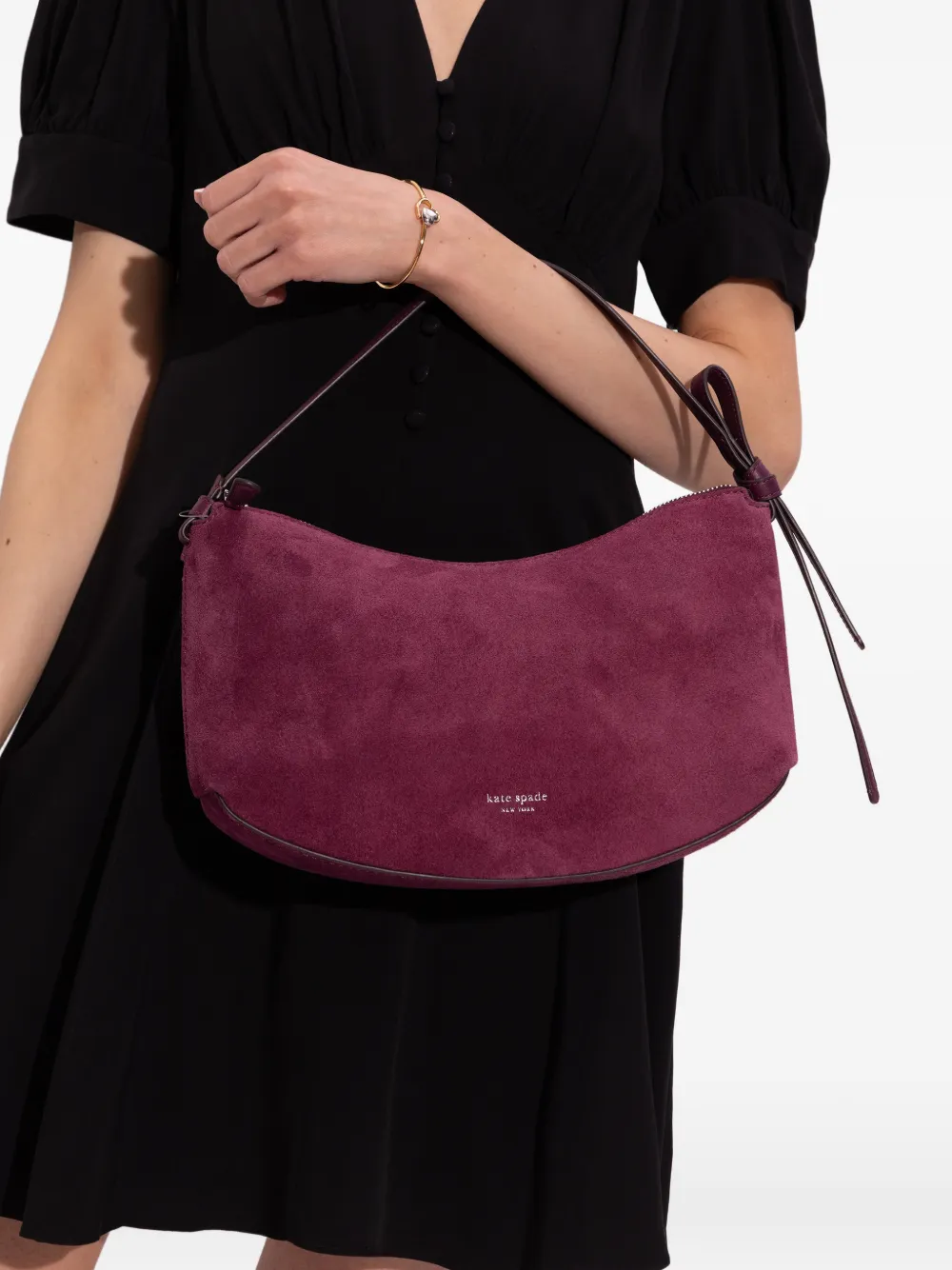 Kate Spade Loop suede shoulder bag - Paars