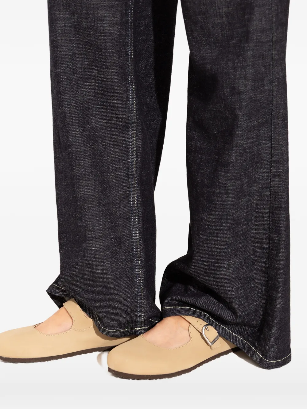 Birkenstock Santa Clarita buckled leather loafers Beige