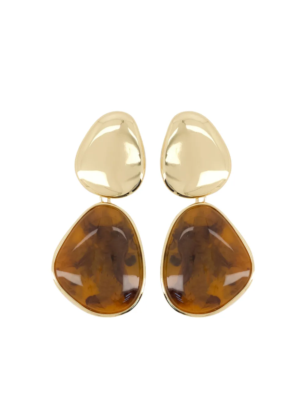 Self-portrait Tiger-eye Earrings In Brown