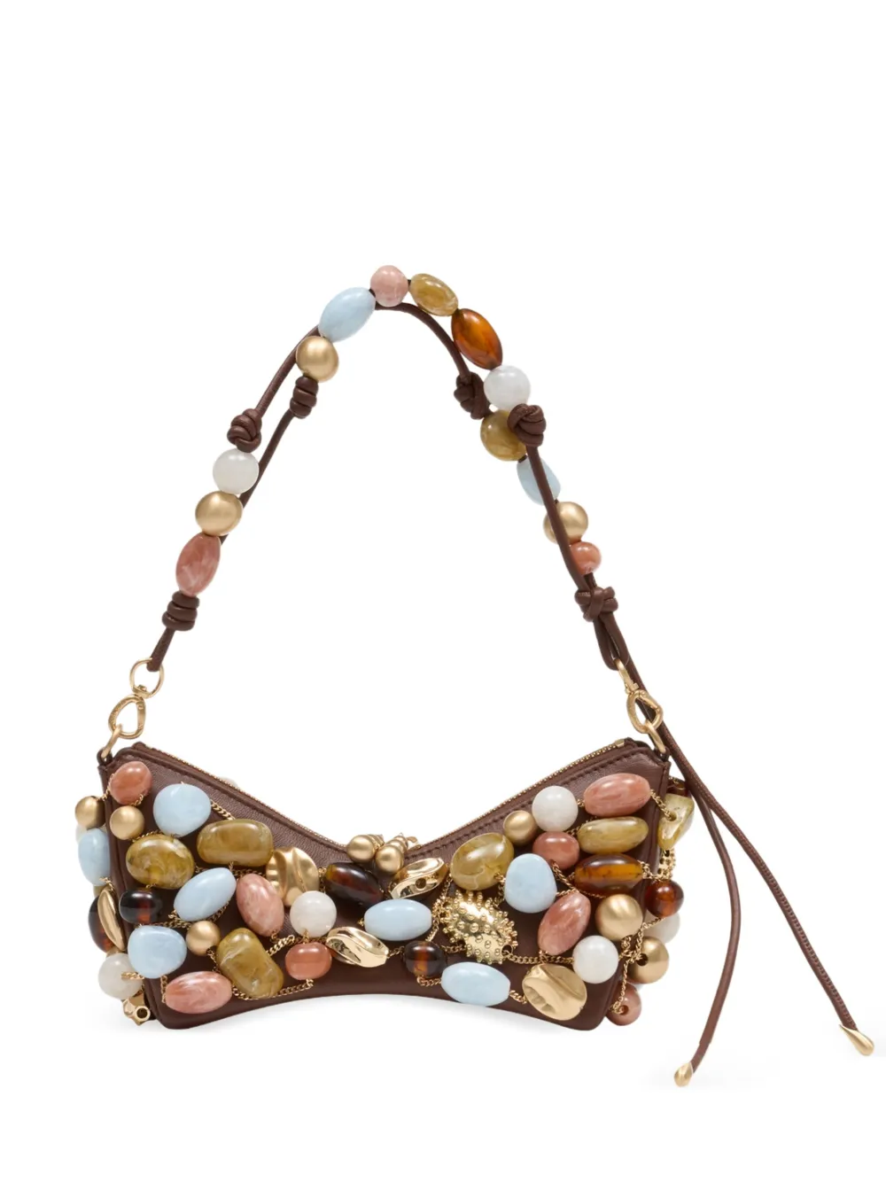 Cult Gaia Mercier mini shoulder bag - Marrone