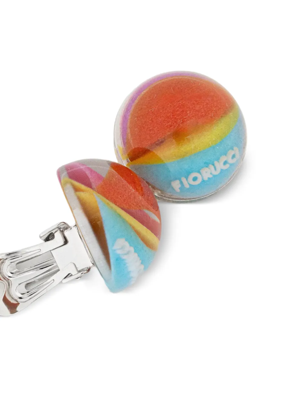 Fiorucci Marble round earrings - Zilver