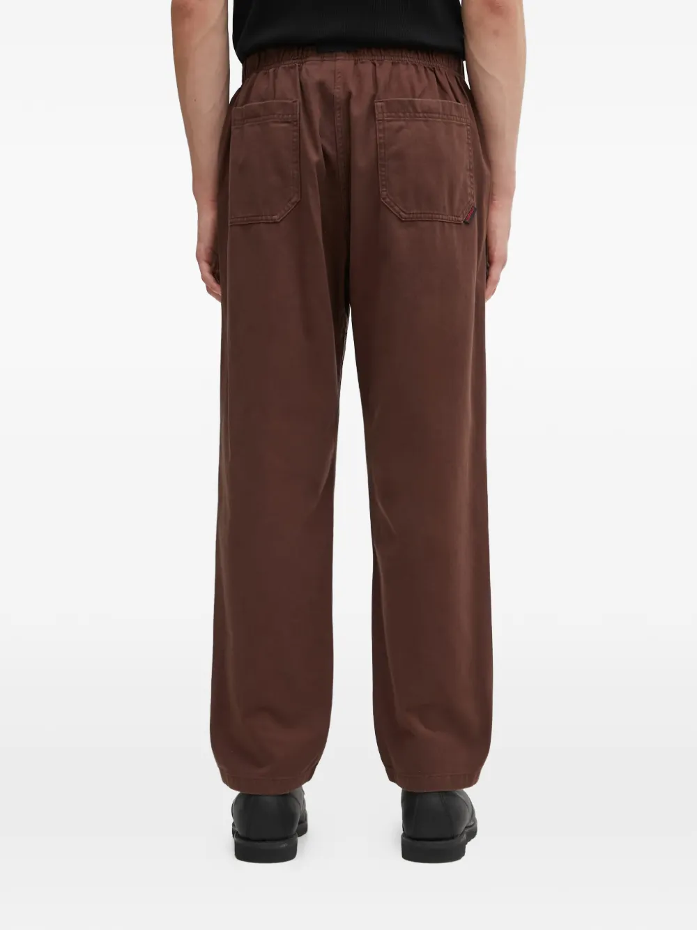 gramicci loose tapered pants tobacco Gramicci Loose Tapered Ridge Elasticated Belted Trousers | Brown