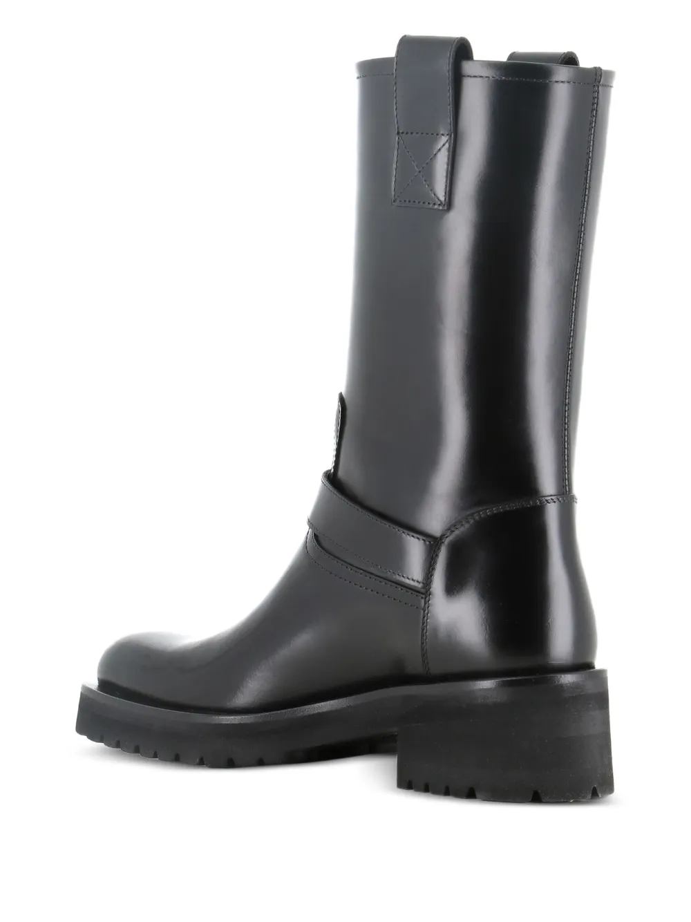  Alberto Fasciani Isabel 9003 Buckle-strap Biker Boots - Black 