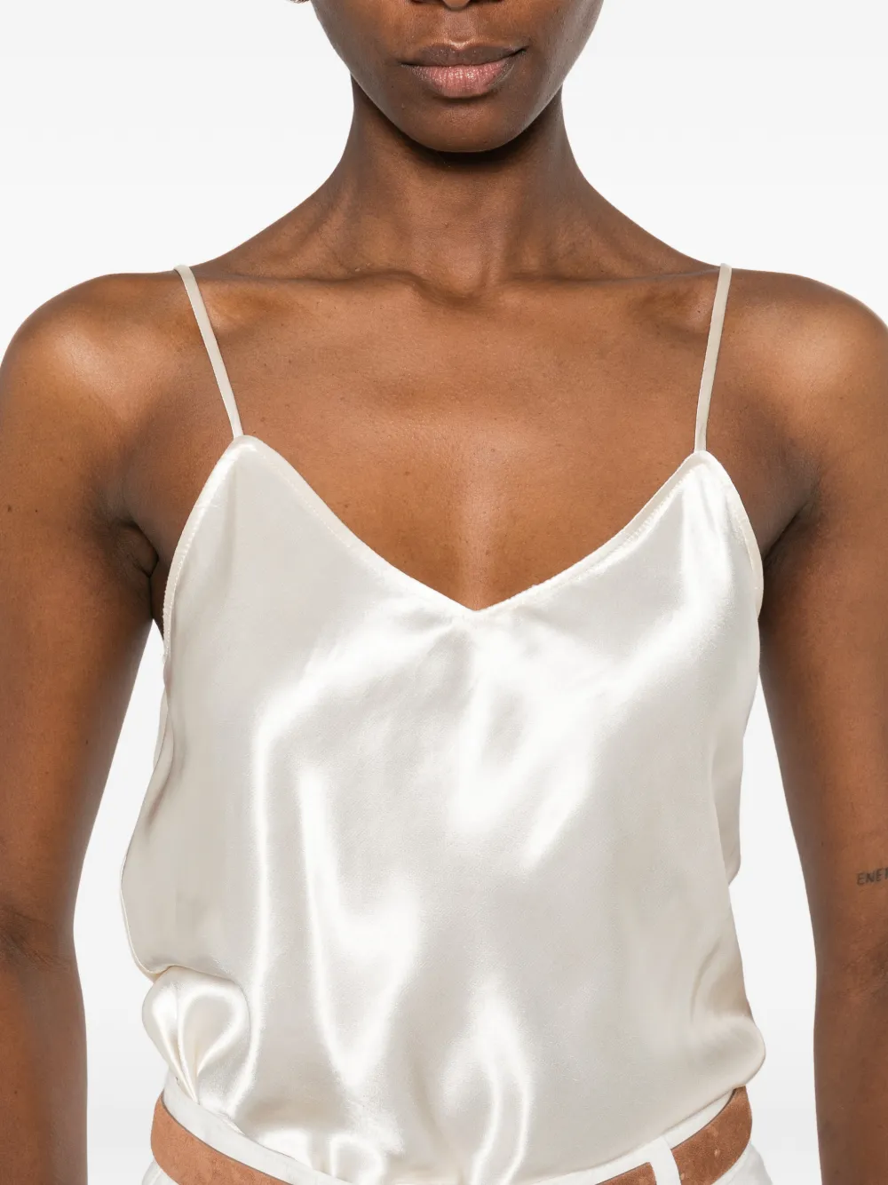 Alberta Ferretti Blouse met V-hals Beige