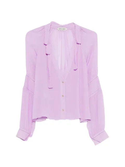 Alberta Ferretti camisa con moño en el cuello
