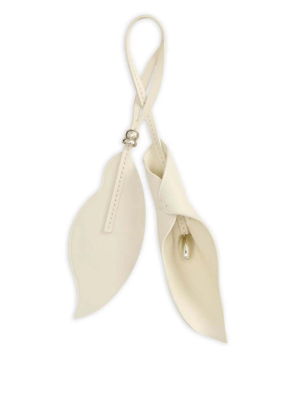 Ralph Lauren Collection floral calfskin bag charm - Neutrals