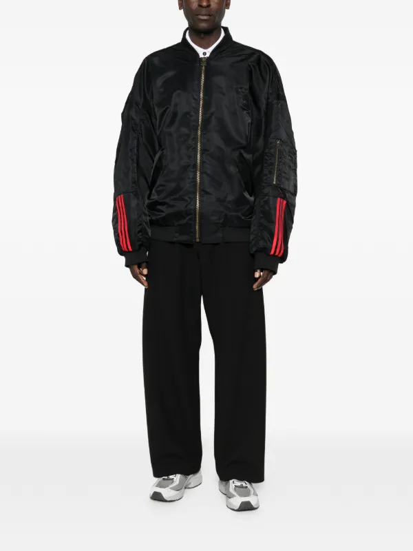 Adidas x Willy Chavaria サテン ボンバージャケット | ブラック