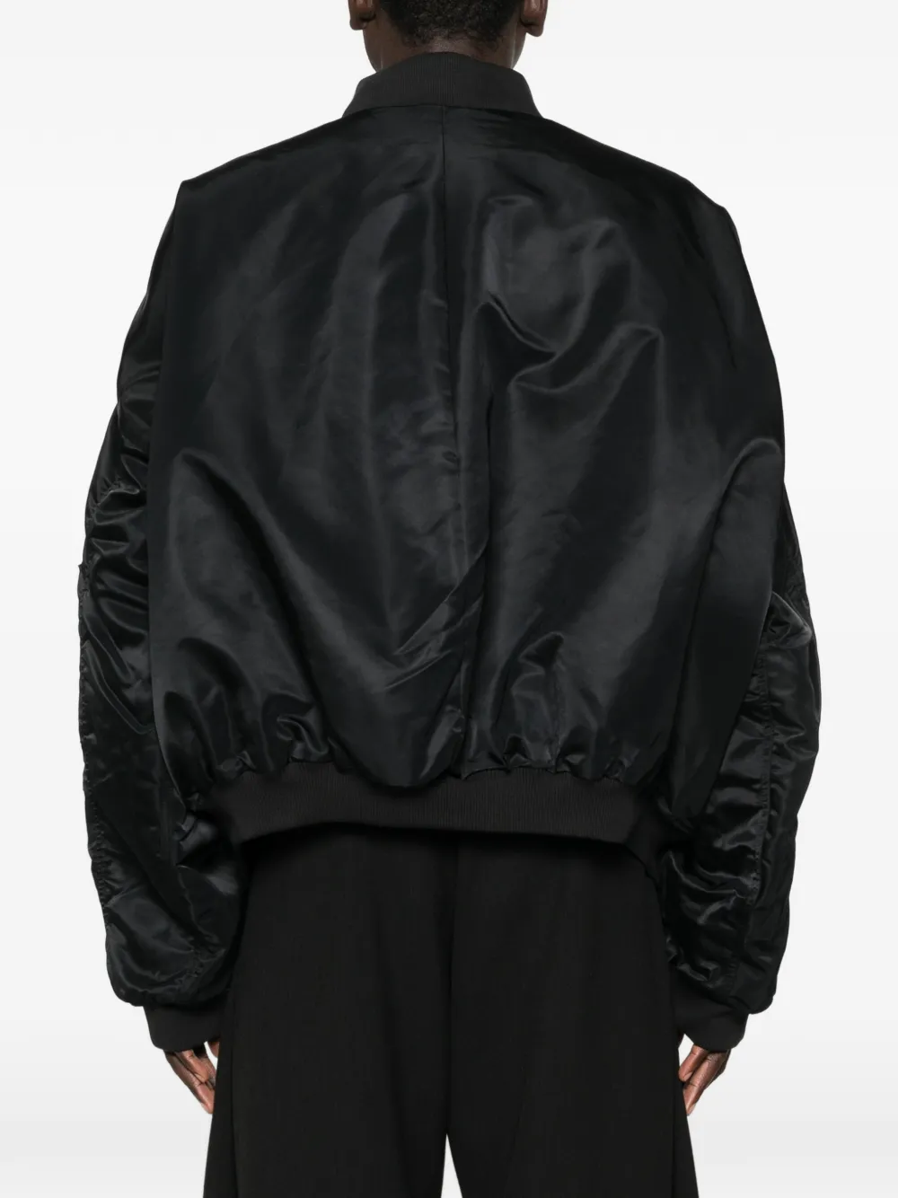 adidas x Willy Chavarria satijnen bomberjack Zwart