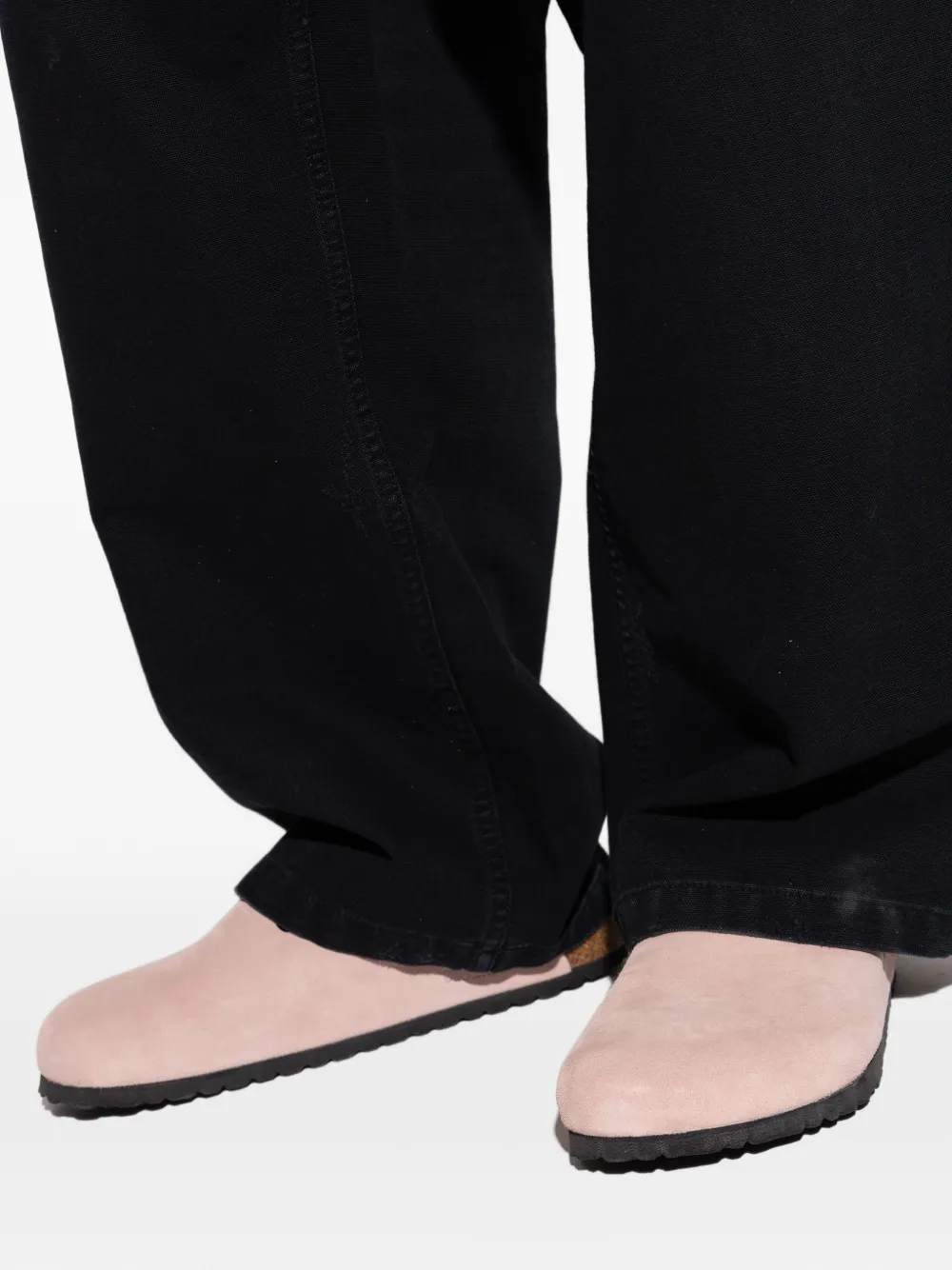 Birkenstock Boston BS suede mules Roze