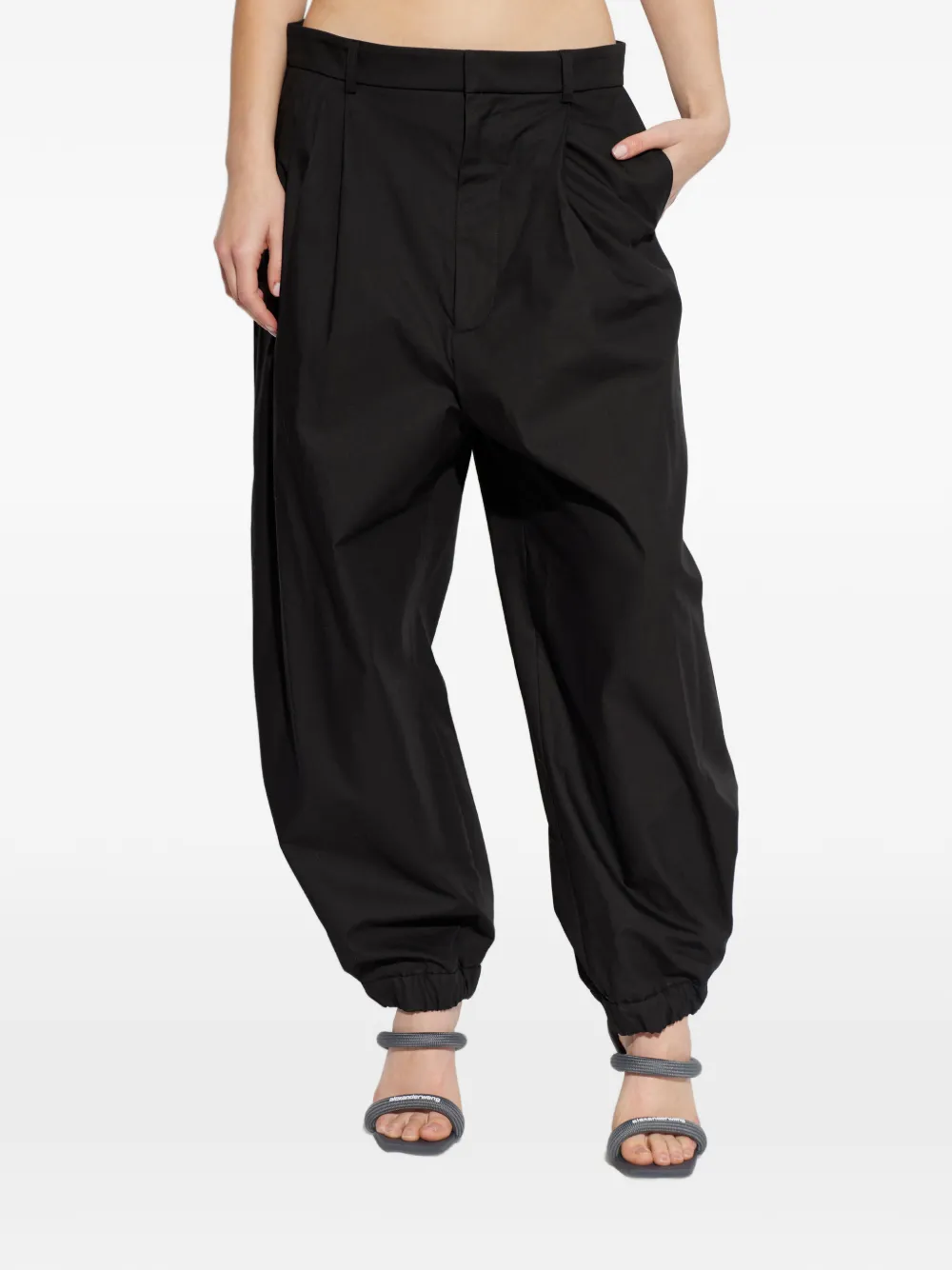 Moschino Broek met omgeslagen pijpen Zwart