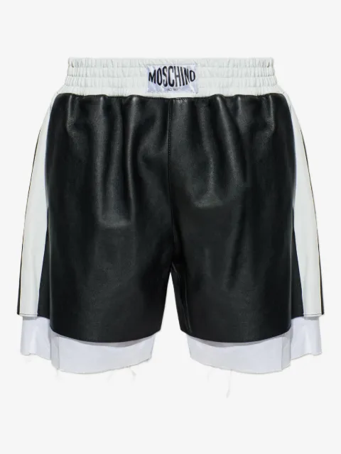 Moschino short en cuir