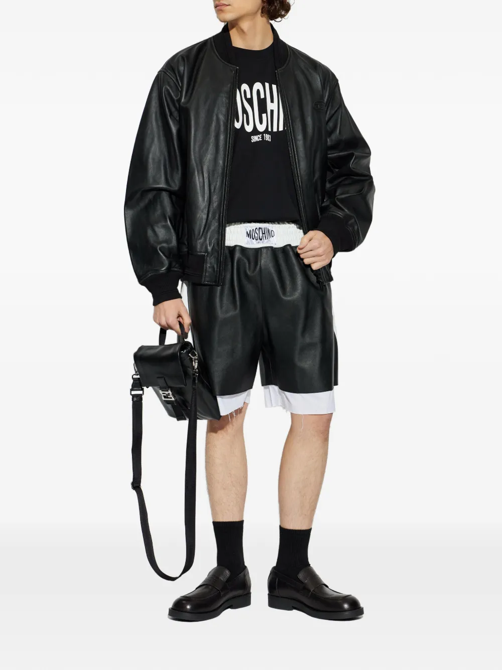 Moschino leather shorts | Track & Running Shorts | Image 2