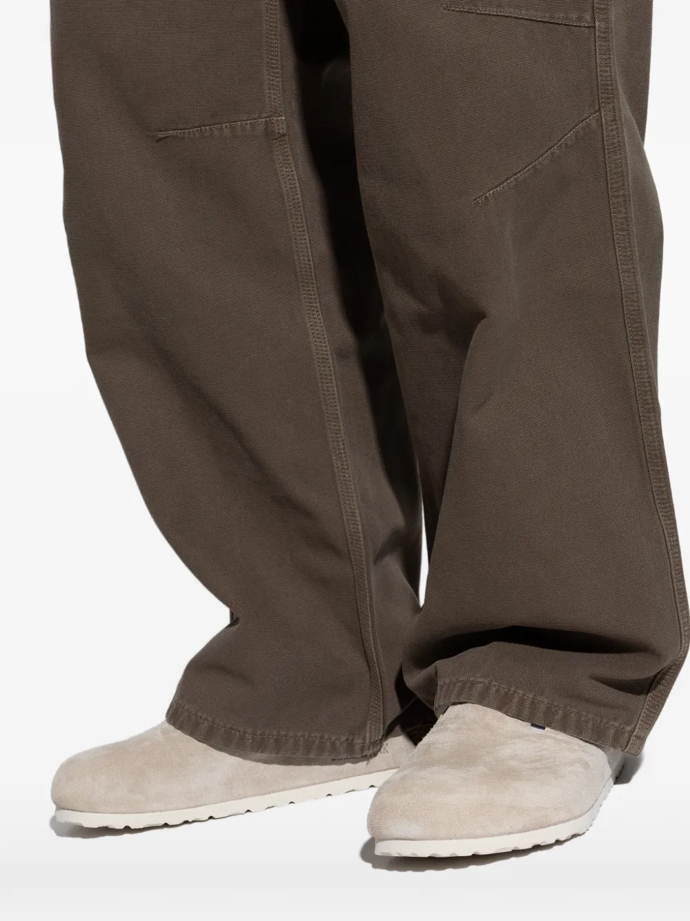 Birkenstock Boston suède sandalen Beige