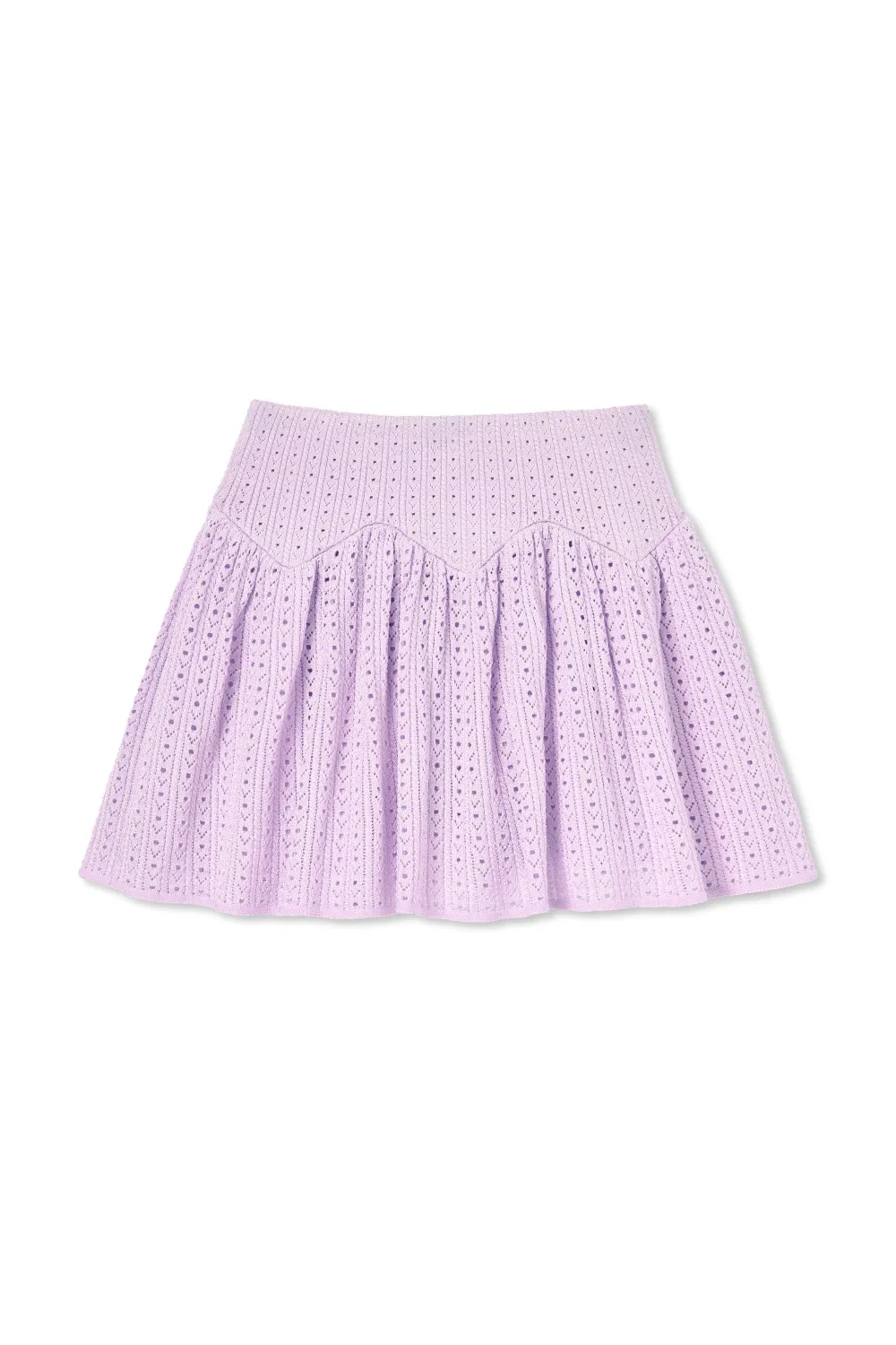 Self-Portrait Kids eyelet-detail skirt - Viola