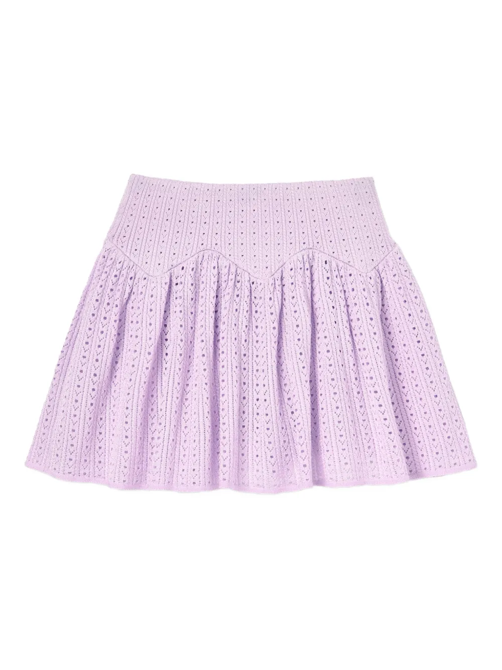 Self-Portrait Kids eyelet-detail skirt - Viola