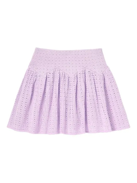 Self-Portrait Kids eyelet-detail skirt