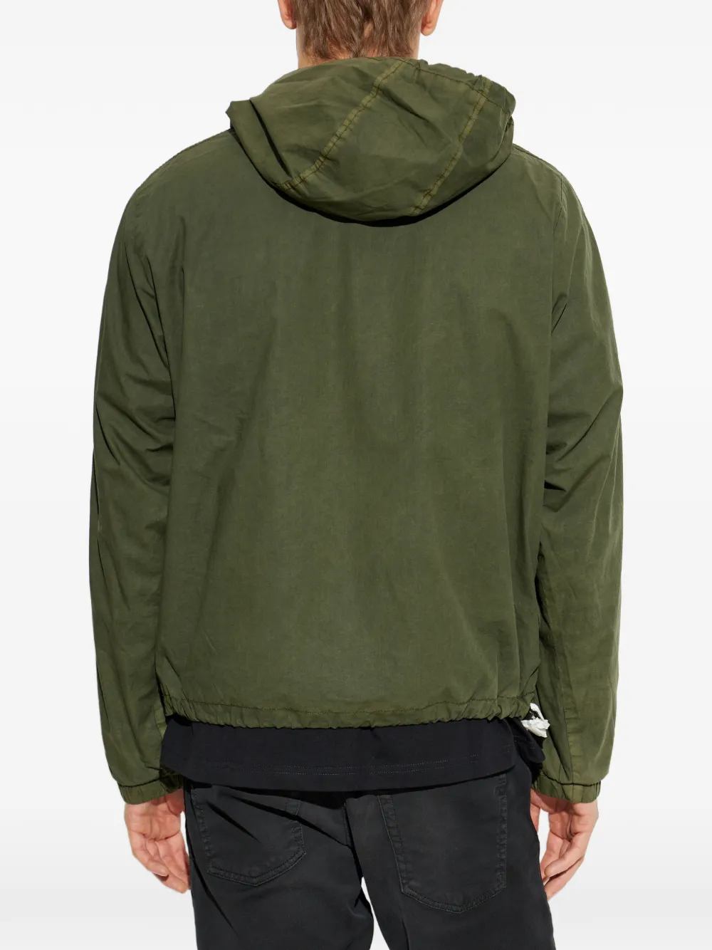 Diesel J-Stitch jack met capuchon Groen