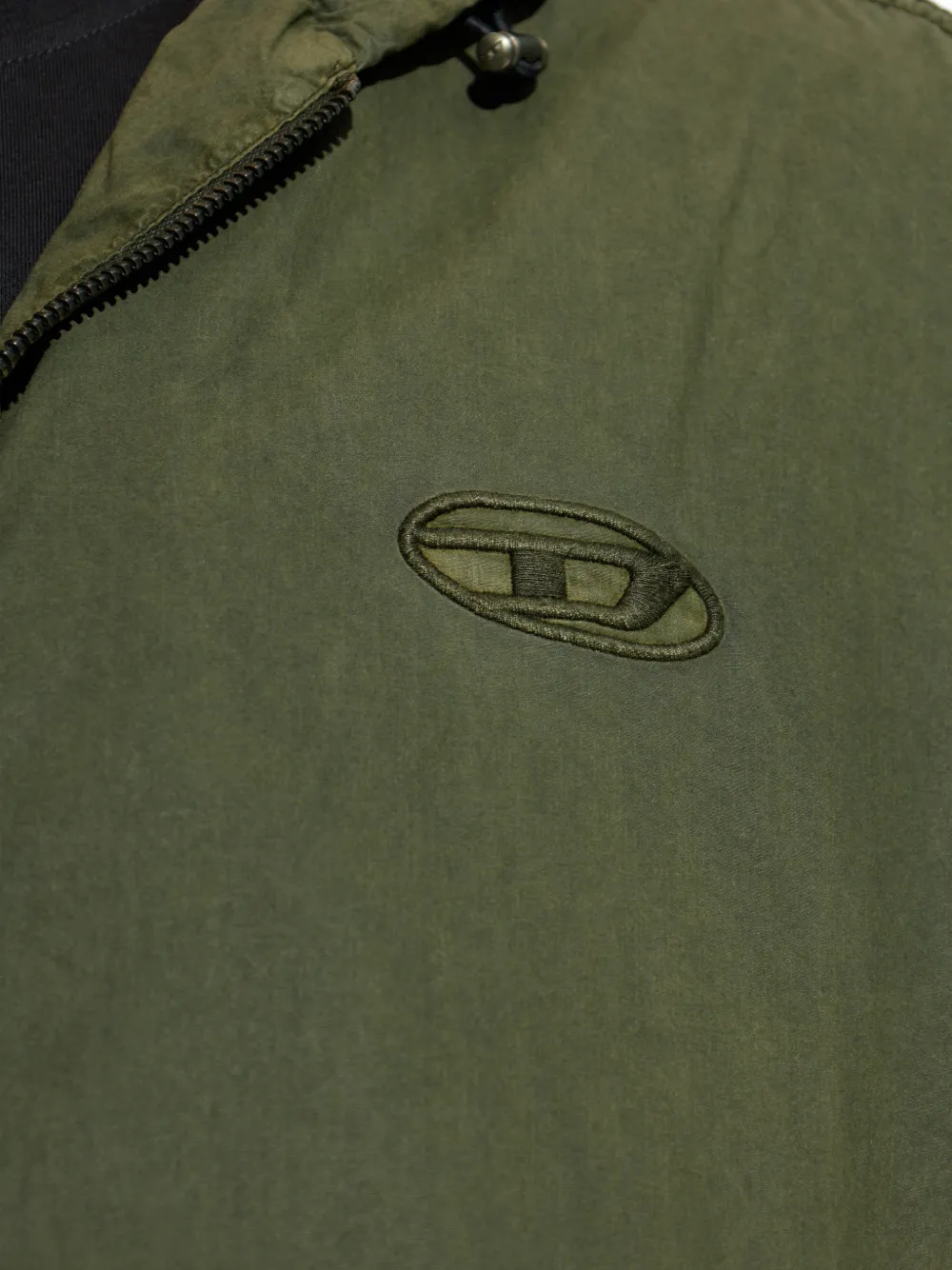 Diesel J-Stitch jack met capuchon Groen