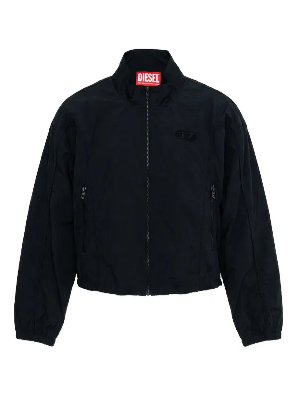 Diesel Jaqueta Com Zíper e Logo | Preto | FARFETCH BR