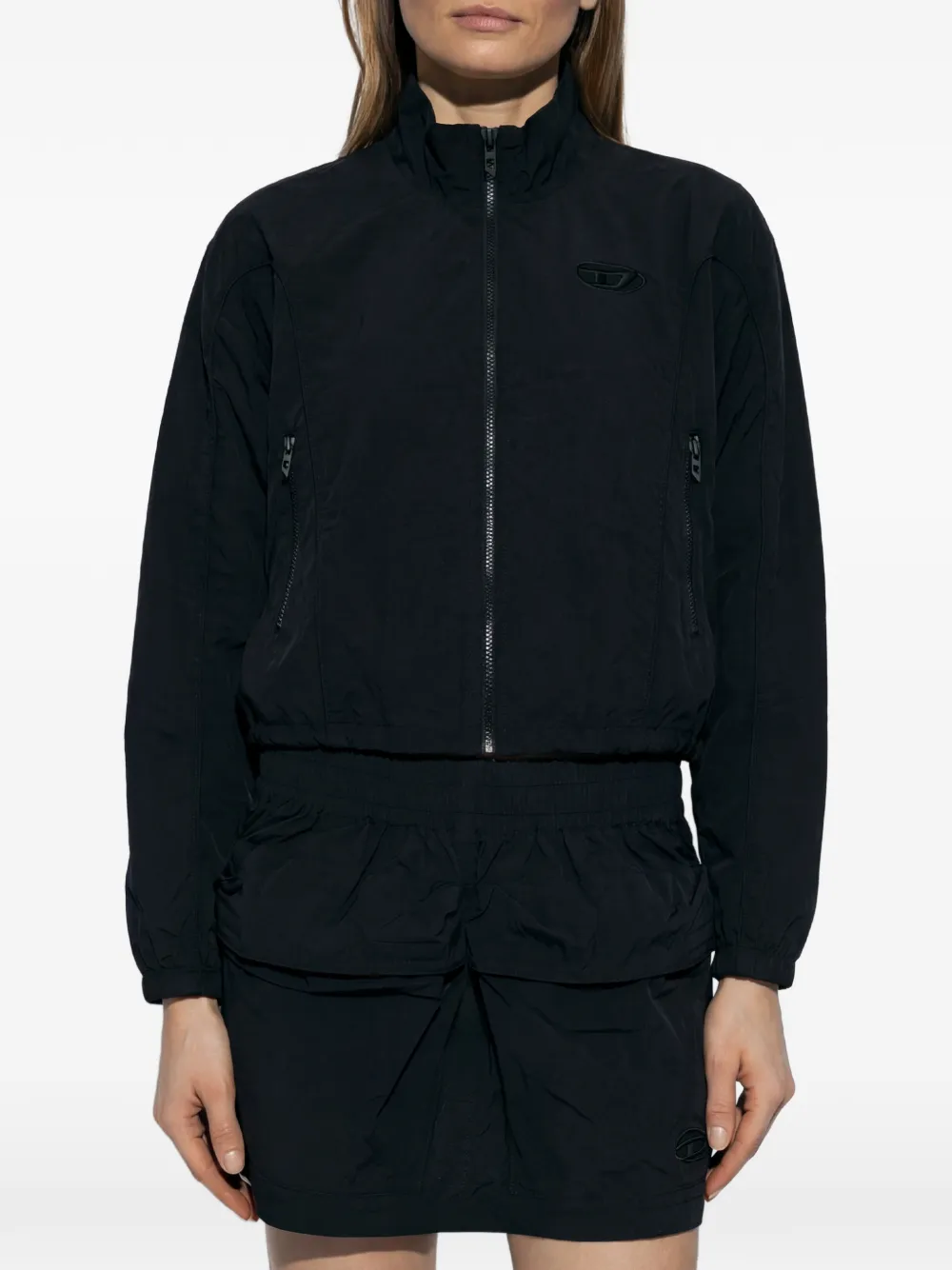  Diesel Logo-detail Zipped Jacket - Black 