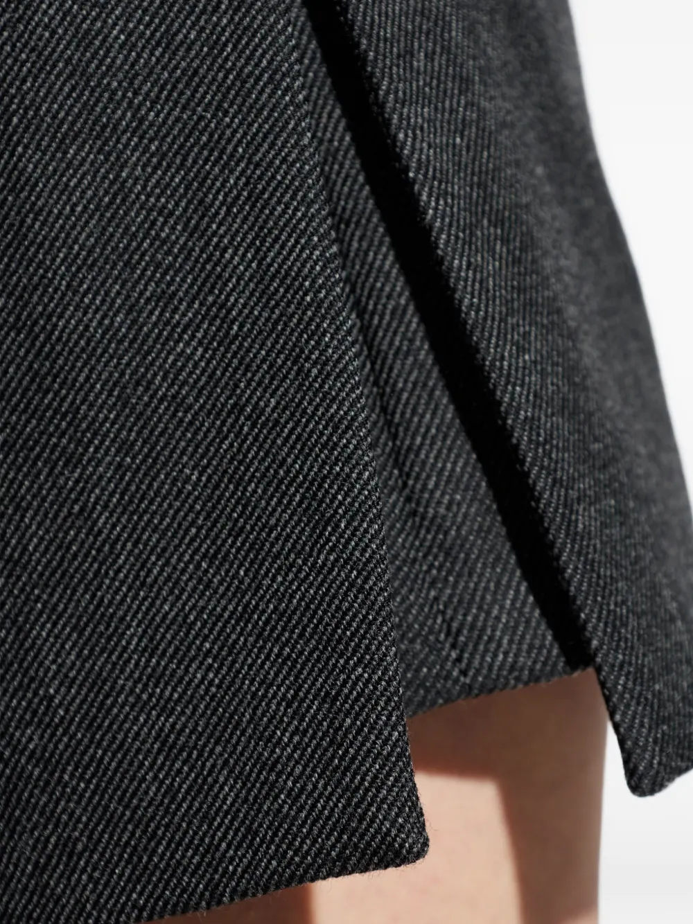 Alexander Wang Tailored Mini Skort in Wool in Grey, view 4