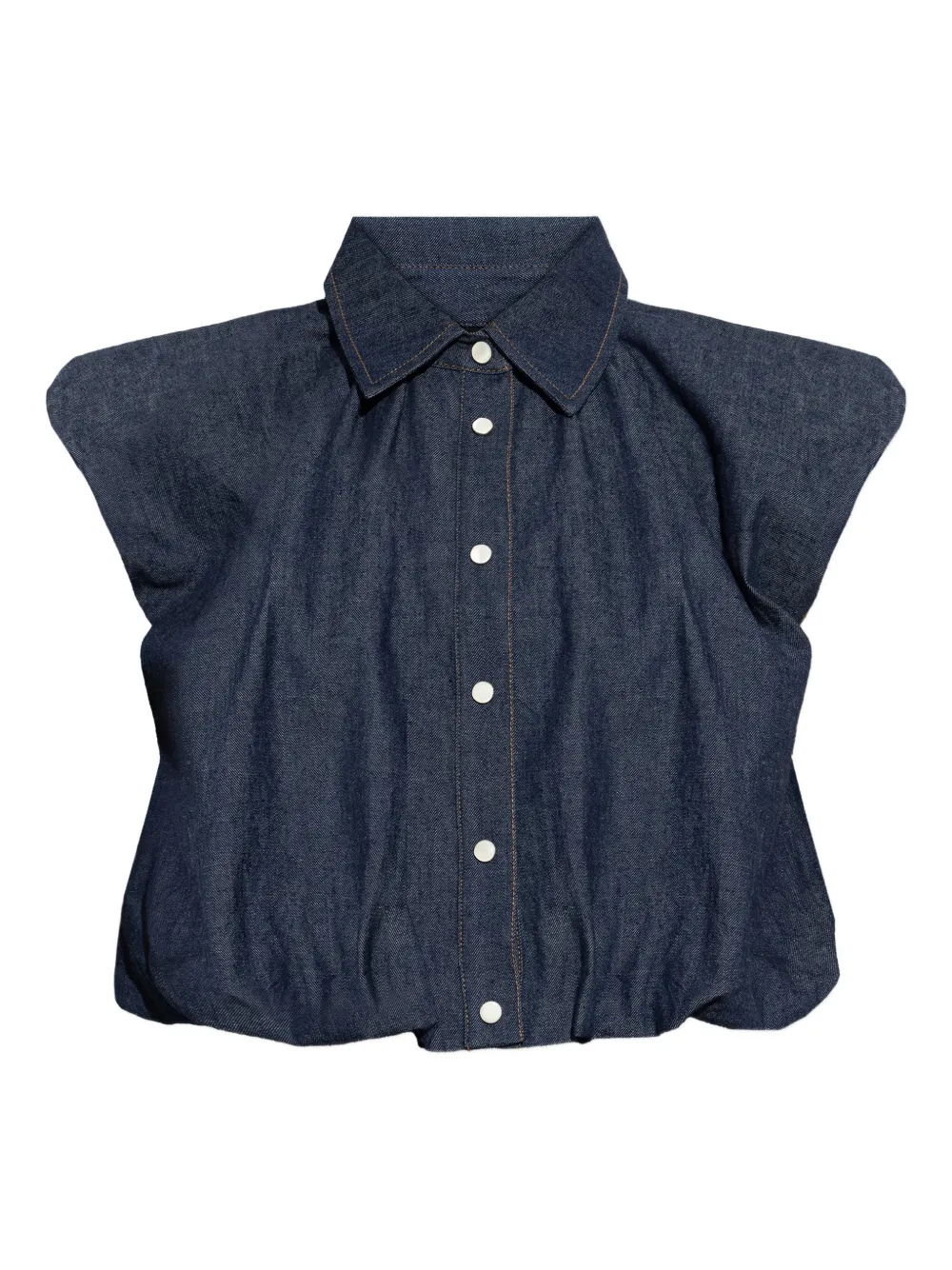 FRAME collared sleeveless shirt - Blau