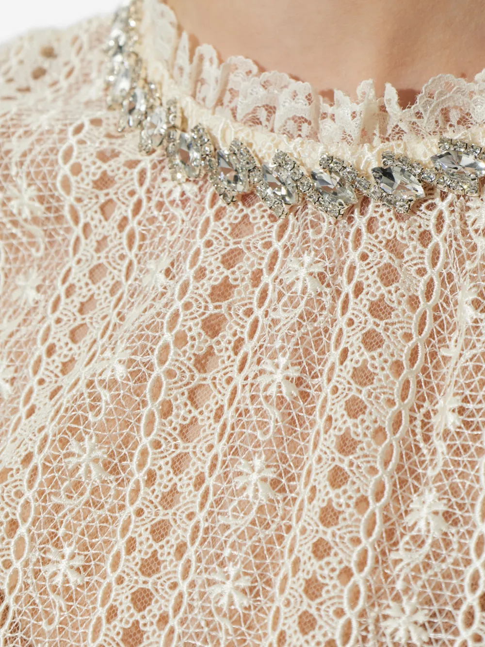Lace Embellished Maxi Dress